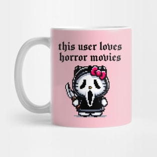 This user loves horror movies, Ghostface pixel art by Strange Dollz Boudoir Mug